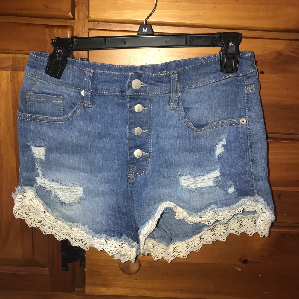 Lace Jean Shorts